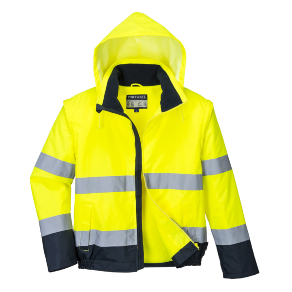 Hi-Vis 2 az 1-ben kontrasztos Essential Lite bomber kabát