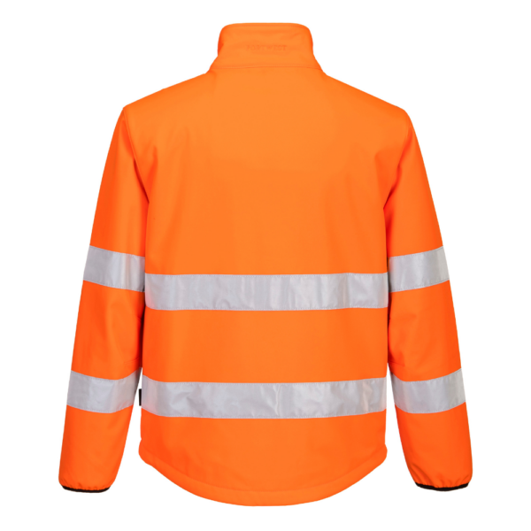 PW2 Hi-Vis Softshell (2L) narancs-fekete hátul