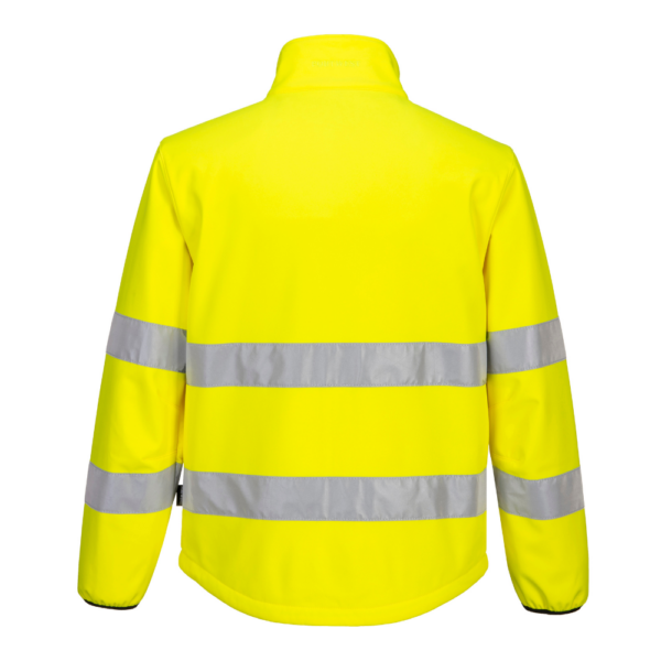 PW2 Hi-Vis Softshell (2L) sárga-fekete hátul